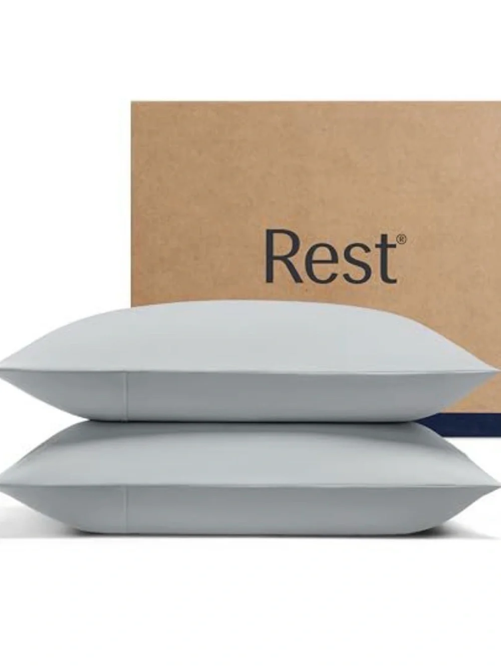 Rest Light Gray Pillows - Soft Support Pair 2 pillowcases King Sensitive skin